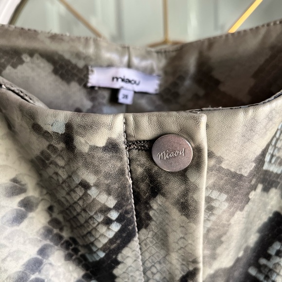 Miaou faux leather snake pants - Picture 2 of 6